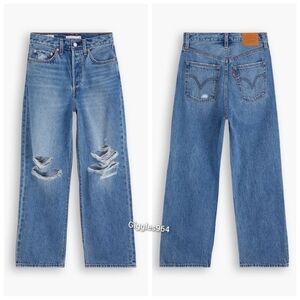 Levi's Ribcage Straight Leg Jeans Distressed